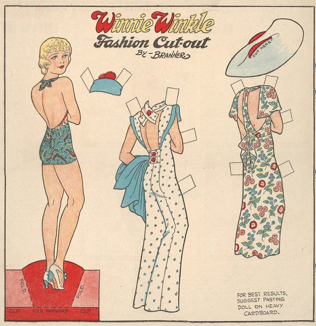 “Winnie Winkle Fashion Cut-out” by Martin Branner. August 4, 1935.