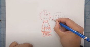 Image of Charlie Brown drawing tutorial